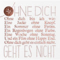 message in a box "ohne dich..."
