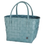 handed by flechtkorb paris shopper teal blue