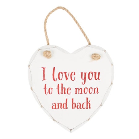 herz aus holz "love you to the moon ..."