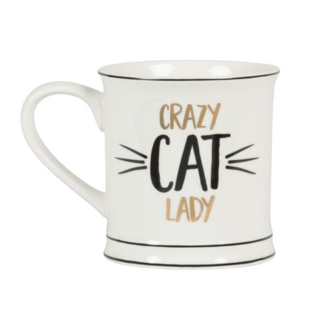 crazy cat lady tasse