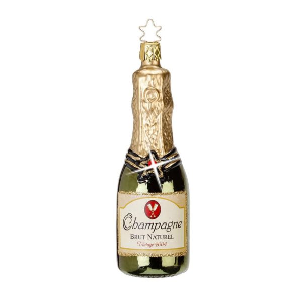 inge glas christbaumanhänger champagner