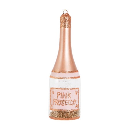 christbaumanhänger pink prosecco