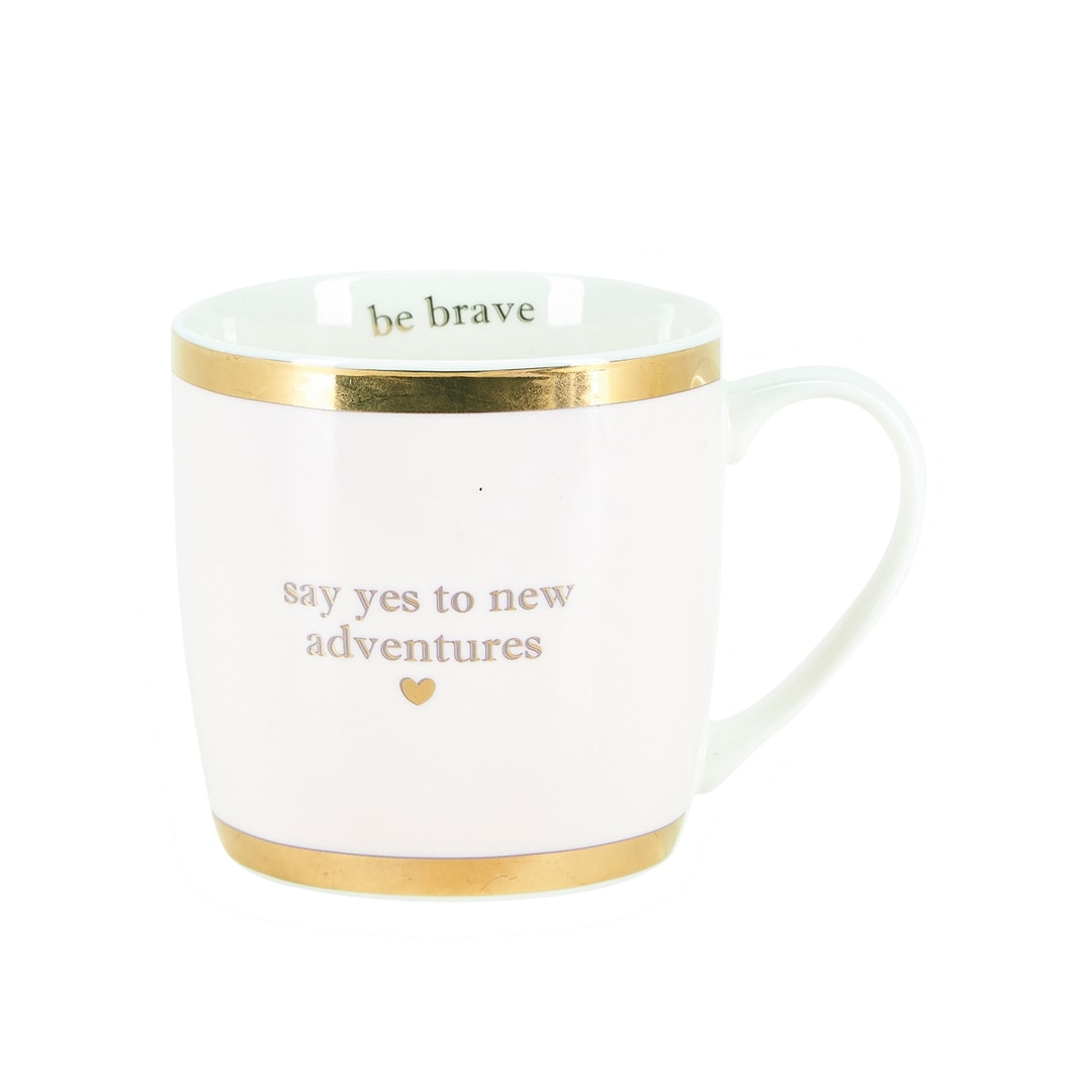 Miss Étoile Tasse Say Yes to new Adventures weiß