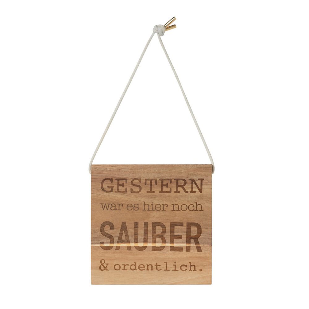 holzschild "gestern wars hier ..."