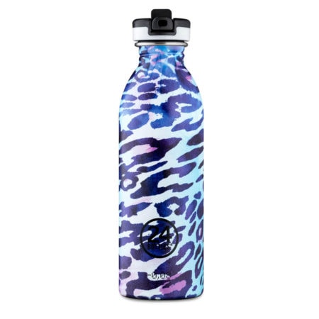 24bottles urban bottle sportflasche - blue leopard