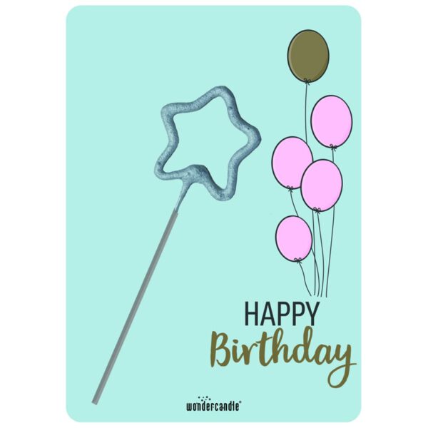 wunderkerze 'happy birthday'