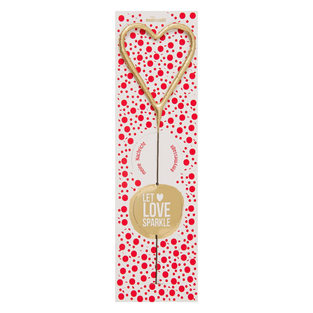 wondercandle wunderkerze 'let love sparkle'