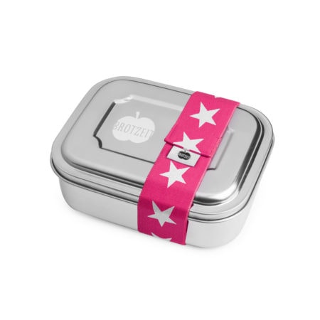 lunchbox mit gummiband, verschiedene farben ?? - sterne pink