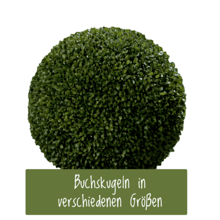 buchskugeln, verschiedene größen