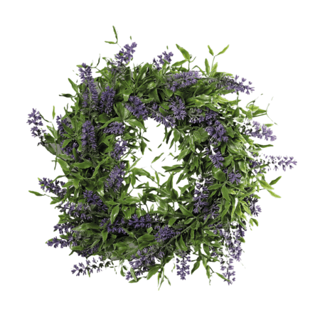 kranz mit lavendel