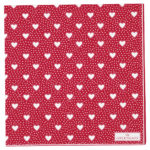 greengate papierservietten large 'penny', red