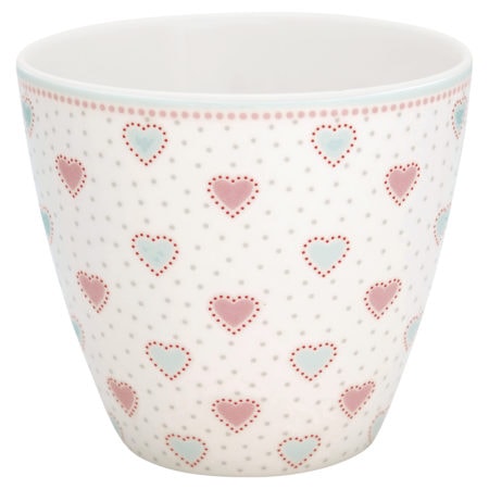 greengate tasse latte cup 'penny' white