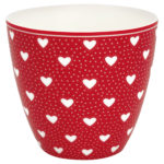 greengate tasse latte cup 'penny' red