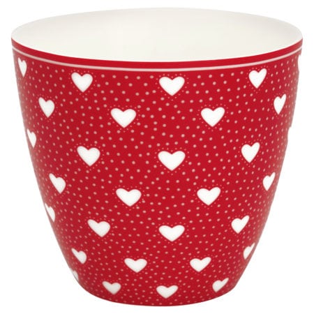 greengate tasse latte cup 'penny' red