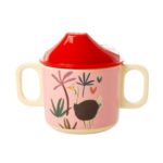 rice kinderbecher jungle animals rosa