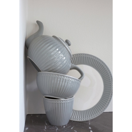 greengate tasse latte cup 'alice' stone grey