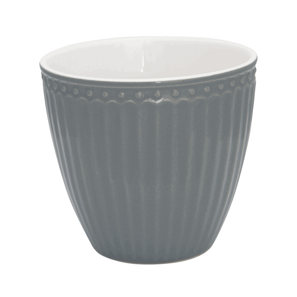 greengate tasse latte cup 'alice' stone grey