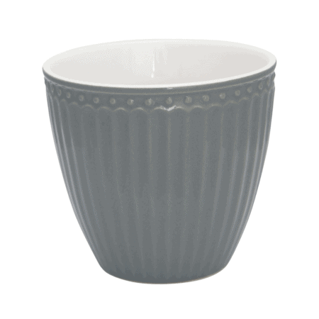 greengate tasse latte cup 'alice' stone grey