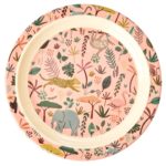 rice kinderteller jungle print, rosa