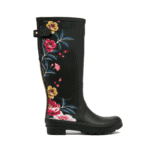 tom joule gummistiefel - black with flowers