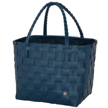 handed by flechtkorb paris shopper ocean blue