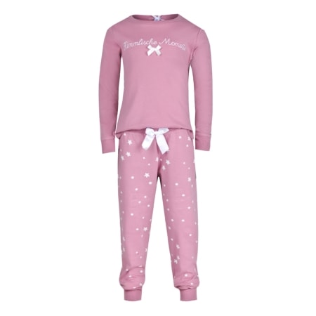 louis & louisa kinder-pyjama 'himmlische momente' rosa