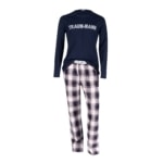 louis & louisa herren-pyjama 'traummann' blau/flanell