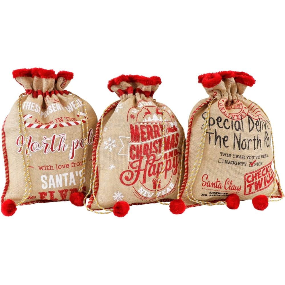 hoff interieur jutesäckchen m natur, diverse muster