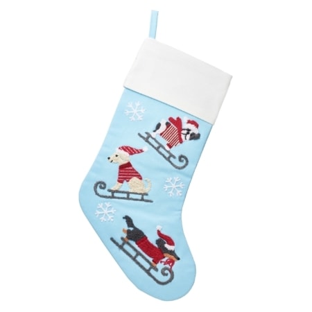 sass & belle  stocking hunde auf schlitten