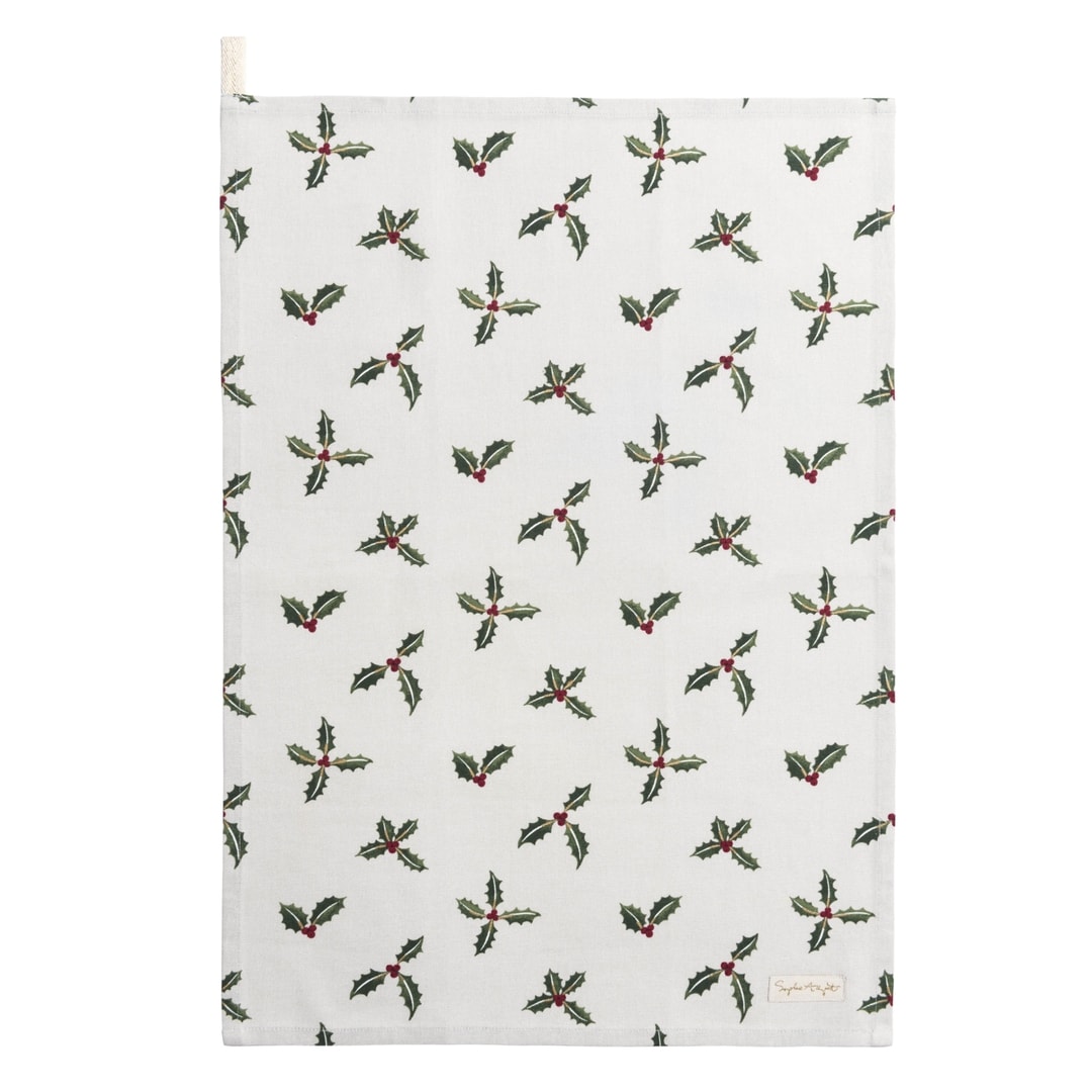 SOPHIE ALLPORT Geschirrtuch 'Christmas Holly & Berry' • Fräulein Anna