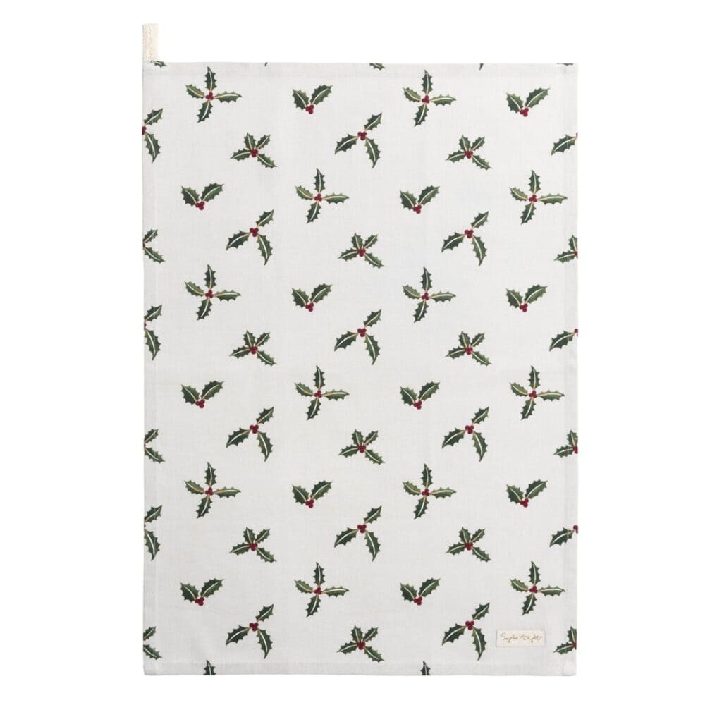 sophie allport geschirrtuch 'christmas holly & berry'