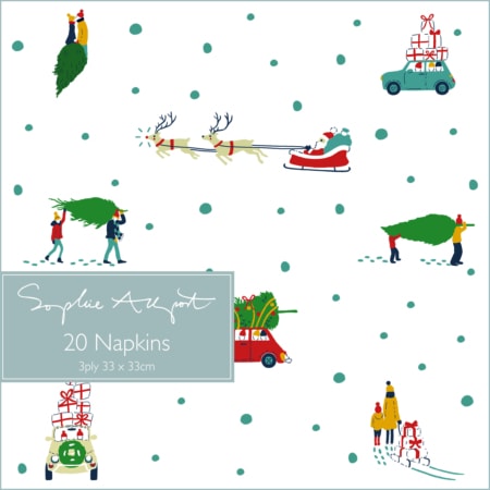 sophie allport papierservietten 'home for christmas'