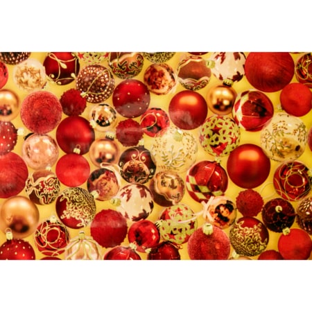 tischtuch weihnachtskugeln rot/gold