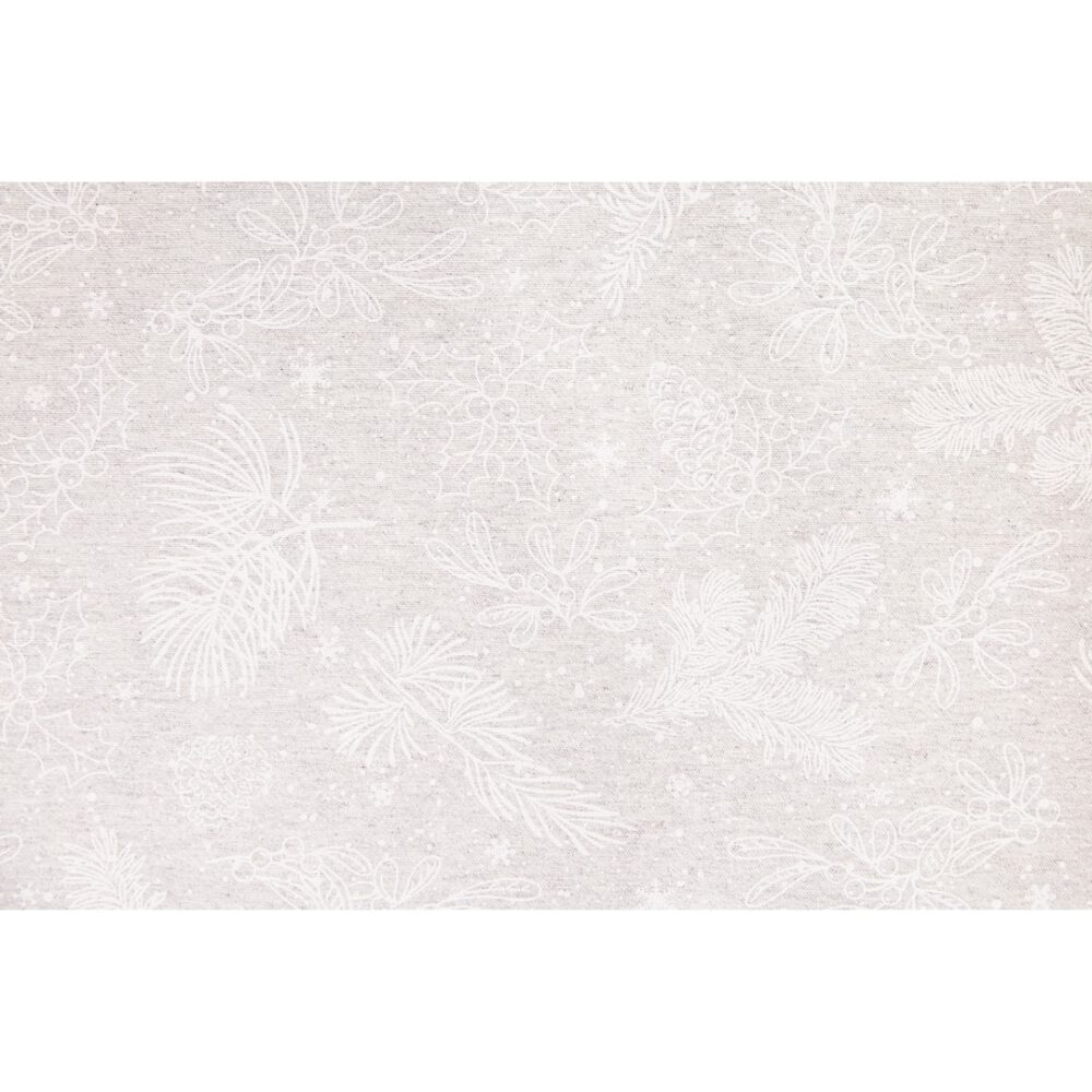 tischtuch weiße tannenzweige