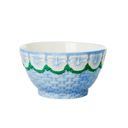rice keramikschüssel blumenprint, blau