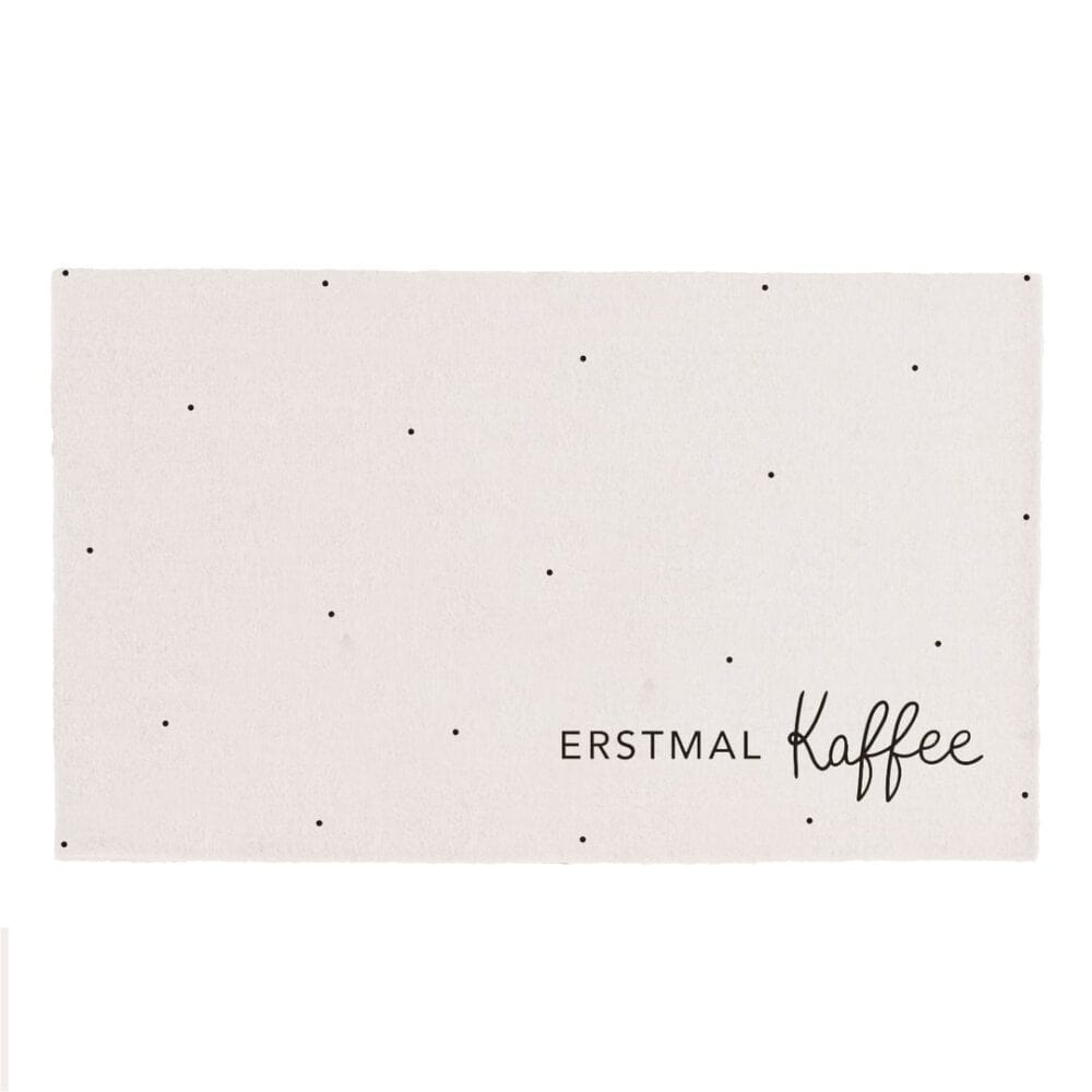 eulenschnitt fußmatte "erstmal kaffee"
