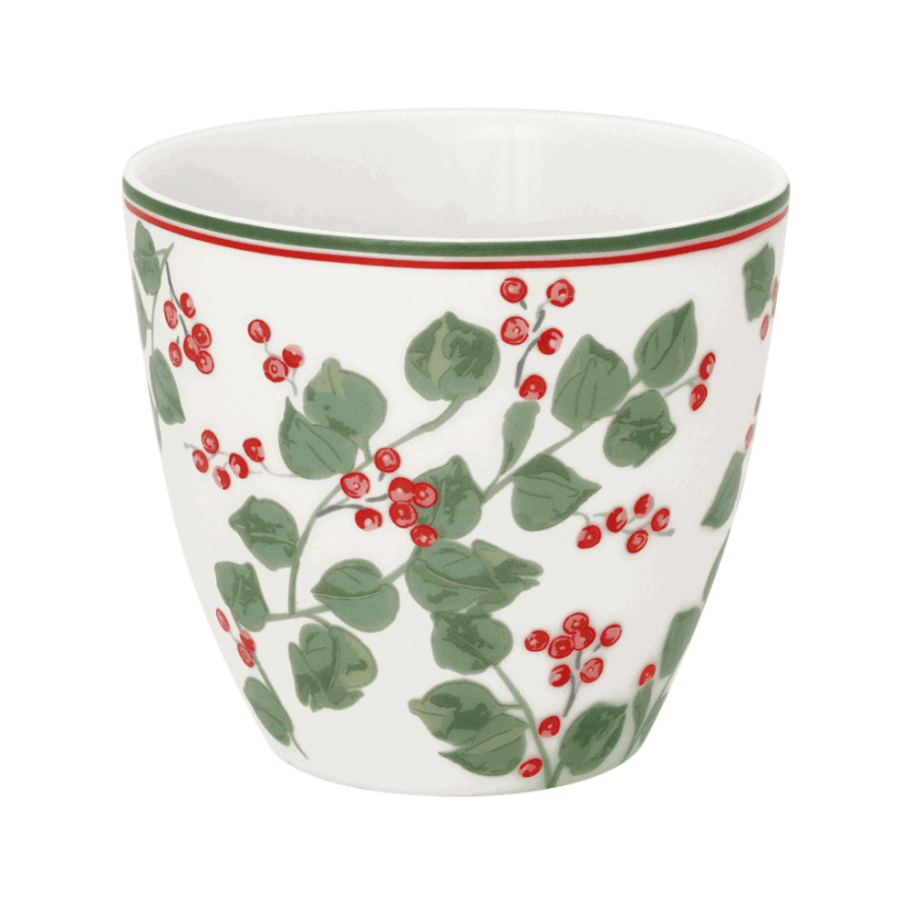 greengate tasse 'scarlett' latte cup white