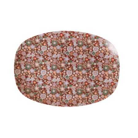 rice rechteckiger teller, fall floral print