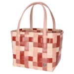 handed by flechtkorb color block shopper apricot mix