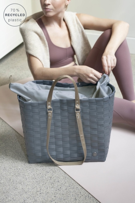 handed by flechtkorb go! shopper dark grey