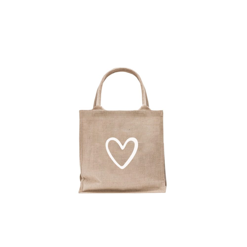eulenschnitt mini jute shopper "herz"