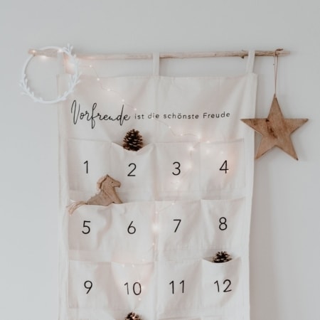 eulenschnitt adventskalender "vorfreude" creme