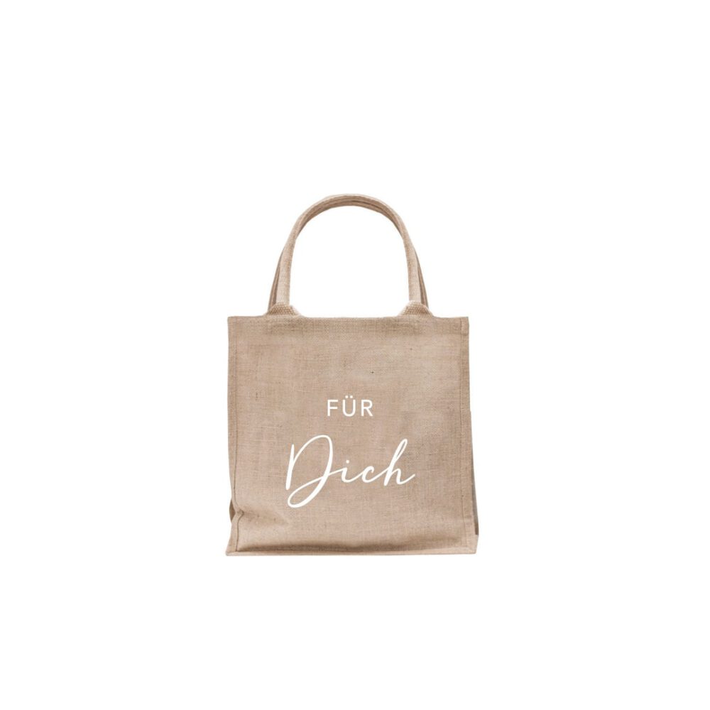 eulenschnitt mini jute shopper “für dich”