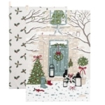 sophie allport geschirrtuch “christmas holly & berry" 2er set