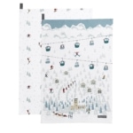 sophie allport geschirrtuch "skiing" 2er set