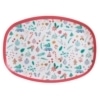 rice rechteckiger teller “all over xmas”, rot