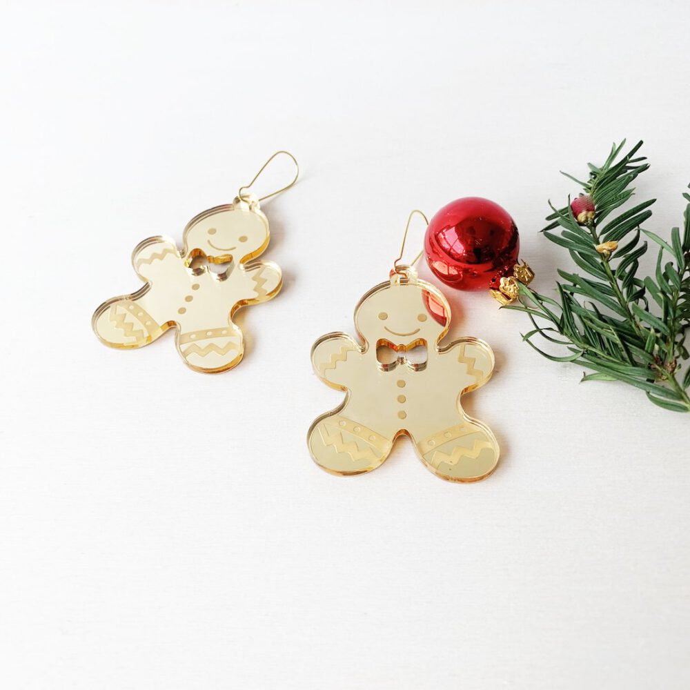 die macherei weihnachtsohrringe "lebkuchenmann"