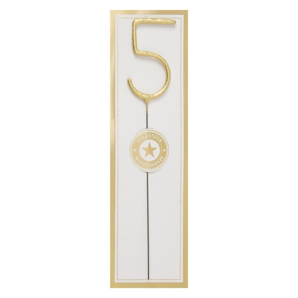 wondercandle sprühkerze zahl “5”