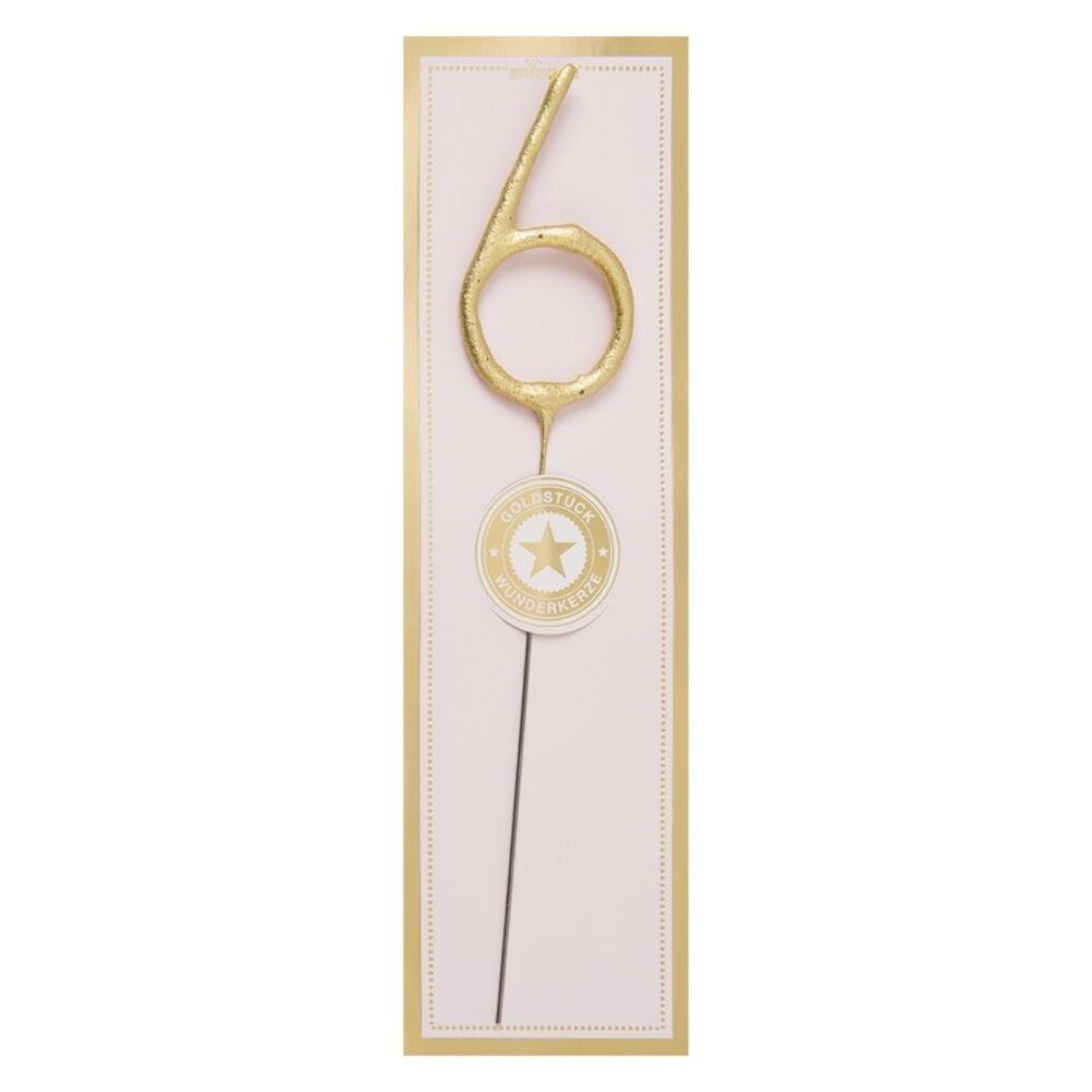 wondercandle sprühkerze zahl “6”