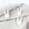 eulenschnitt holzanhänger hase weiß, 8er set